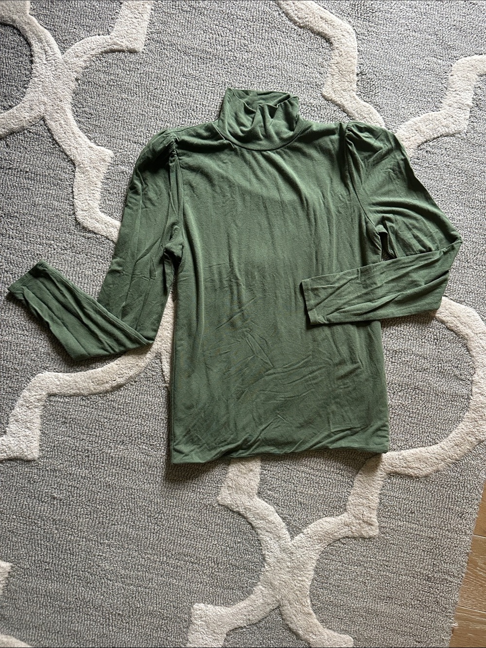 J. Crew Olive Green Turtleneck Long Sleeve Top